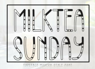 Milktea Sunday Display Font