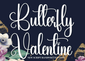 Butterfly Valentine Script Font