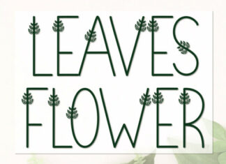 Leaves Flower Display Font