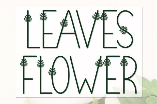 Leaves Flower Display Font