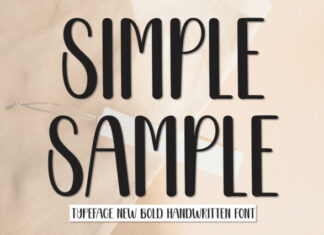 Simple Sample Display Font