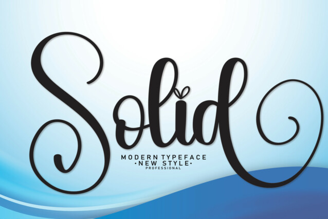 Solid Script Font