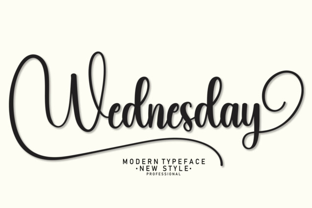 Wednesday Script Typeface