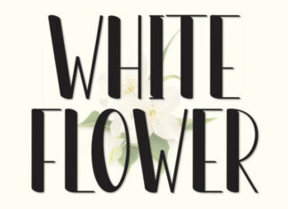 White Flower Display Font