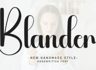 Blander Script Font