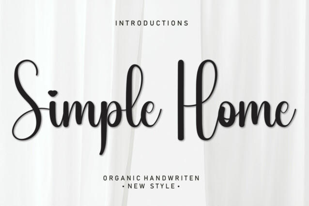 Simple Home Script Font