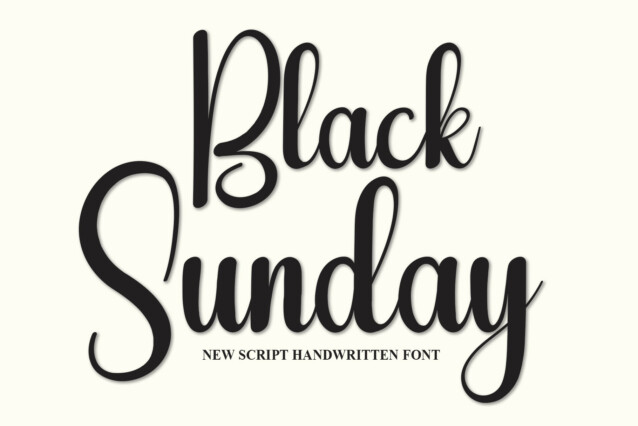 Black Sunday Script Font