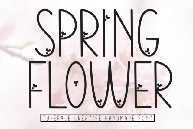 Spring Flower Display Font