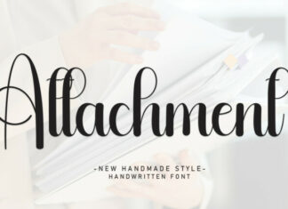 Attachment Script Font