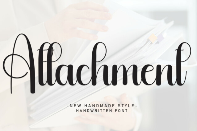 Attachment Script Font