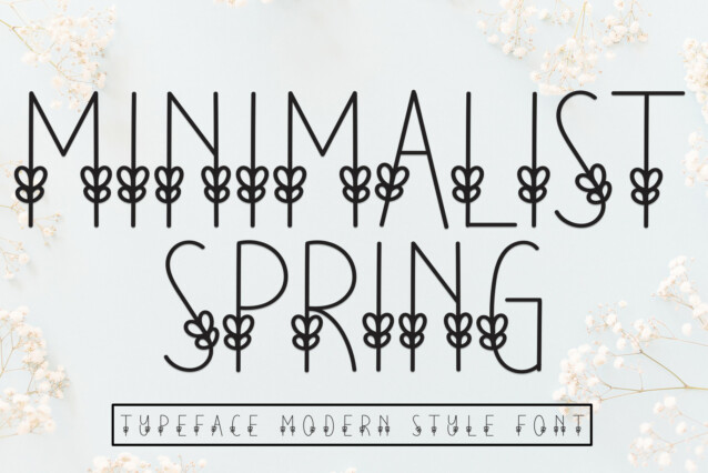 Minimalist Spring Display Font