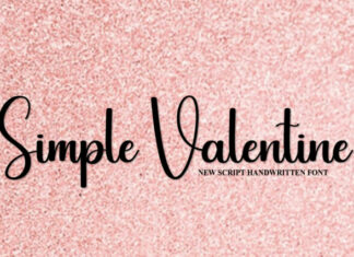 Simple Valentine Script Typeface
