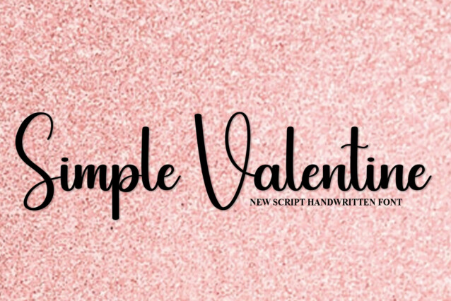 Simple Valentine Script Typeface