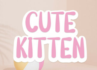 Cute Kitten Display Font