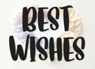 Best Wishes Display Font