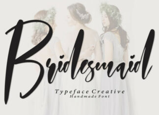 Bridesmaid Script Font