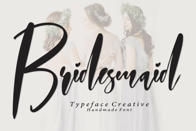 Bridesmaid Script Font