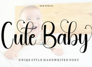 Cute Baby Script Font