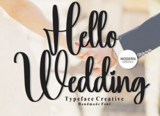 Hello Wedding Script Font