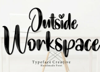Outside Workspace Script Font