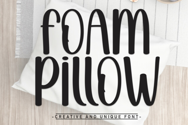 Foam Pillow Display Font