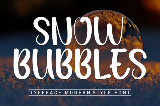 Snow Bubbles Display Font