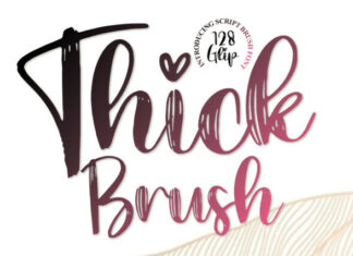 Thick Brush Typeface