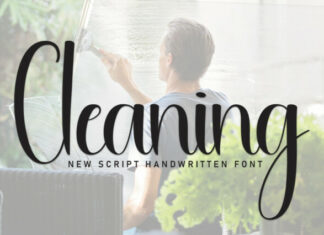 Cleaning Script Typeface