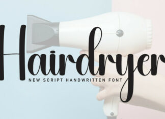 Hairdryer Script Font
