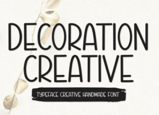 Decoration Creative Display Font