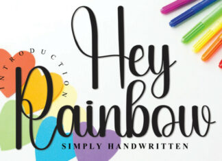 Hey Rainbow Font