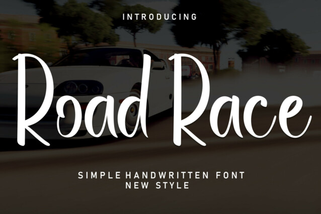Road Race Handwritten Font