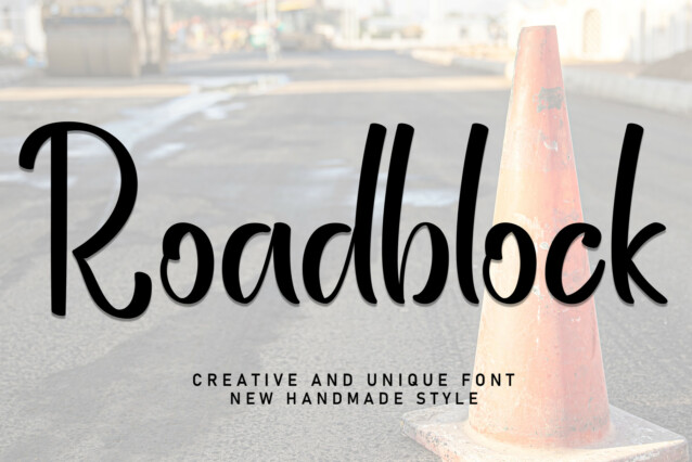 Roadblock Display Font