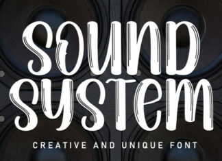Sound System Brush Font