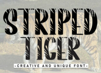 Striped Tiger Display Font