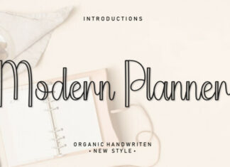 Modern Planner Script Font