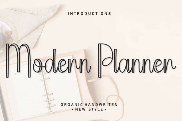 Modern Planner Script Font