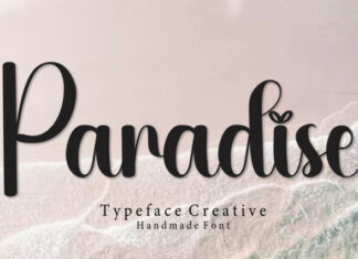 Paradise Script Typeface