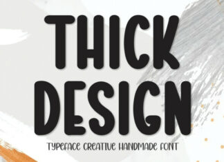 Thick Design Display Font