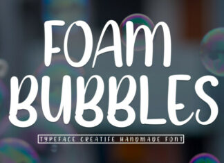 Foam Bubbles Display Font