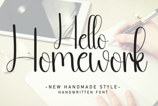 Hello Homework Script Typeface
