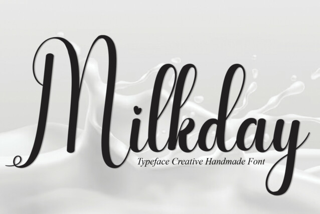 Milkday Script Typeface