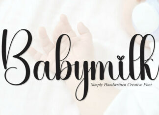 Babymilk Script Font