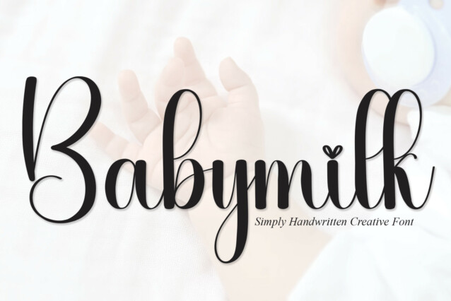 Babymilk Script Font