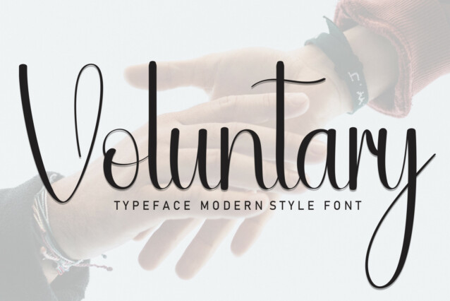 Voluntary Script Font