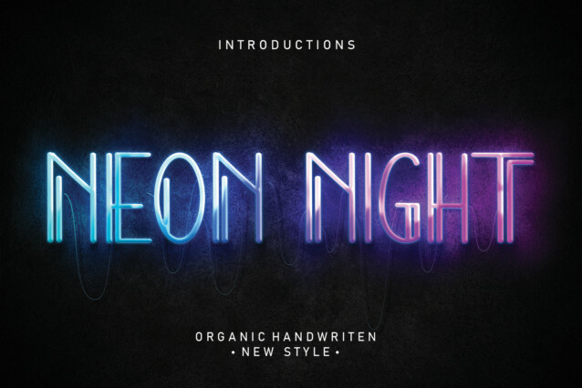 Neon Night Display Font
