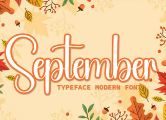 September Script Font