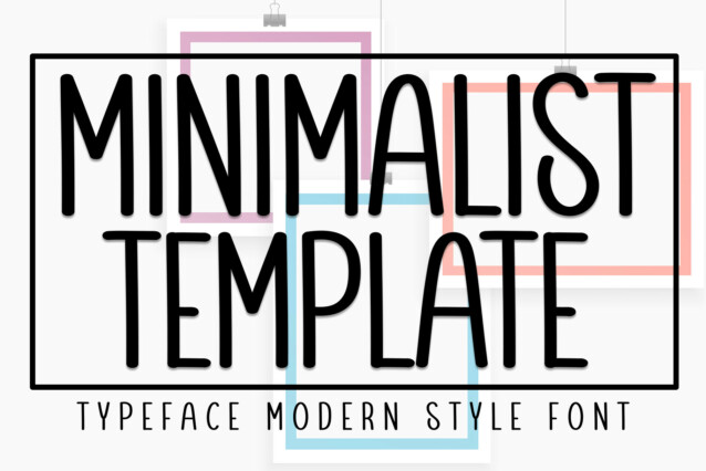 Minimalist Template Display Font