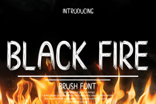 Black Fire Display Font