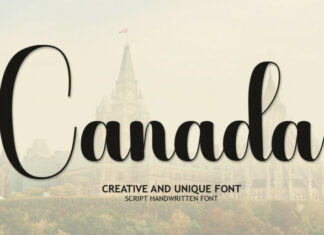Canada Script Typeface